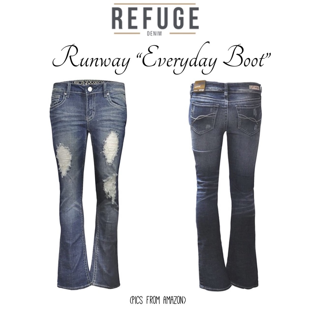 Women REFUGE RUNWAY Everyday Boot Distressed Jeans - Picture 3 of 8